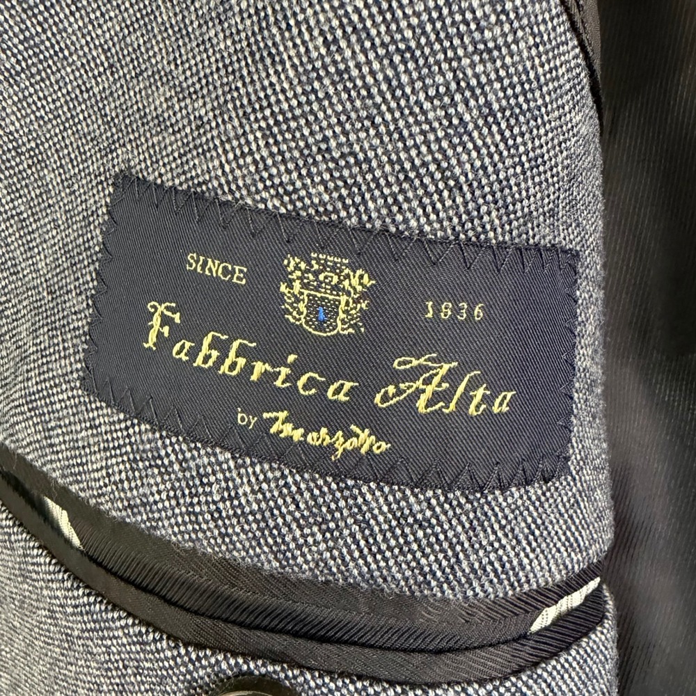 Banana Republic Mens 44R Blazer Fabbrica Alta Marzotto Italian Wool Sport Coat - Picture 8 of 14